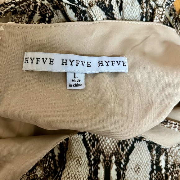 Hyfve strappy snakeskin jumpsuit with tie belt, size L one piece summer NWOT - Picture 6 of 7